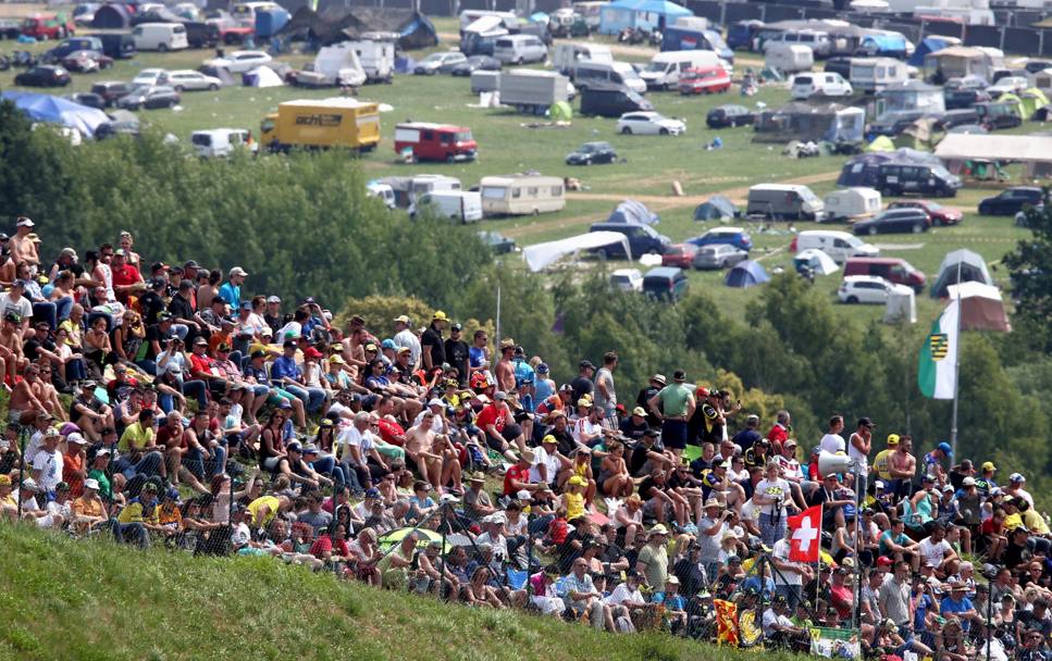 Tanto pubblico al Sachsenring per il GP di Germania della MotoGP. Getty